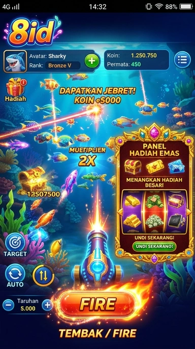 Cuplikan layar menu unduhan 8id untuk perangkat Android
